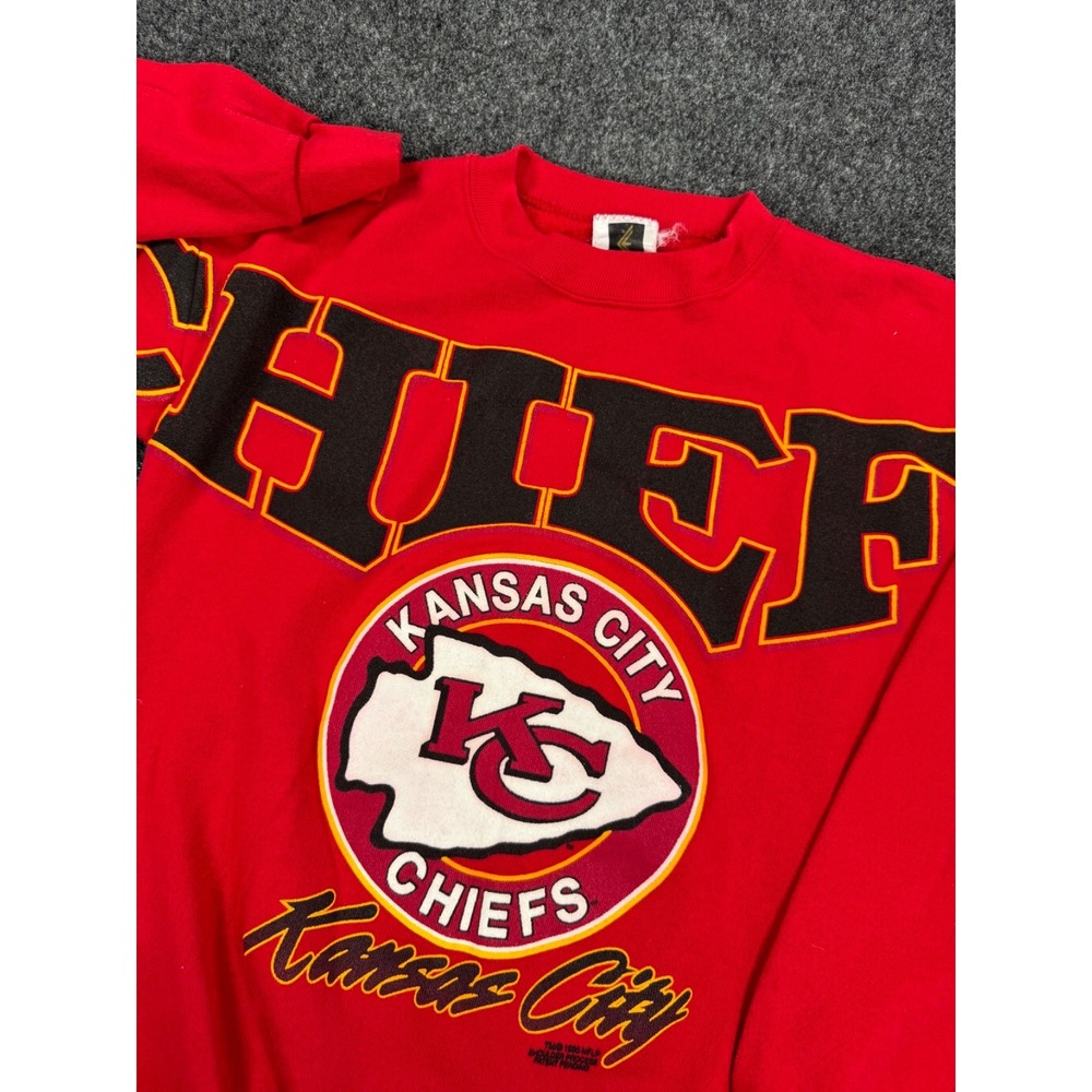 VTG 1995 Kansas City Chiefs Crewneck Sweatshirt Youth L/XL Adult S NFL USA